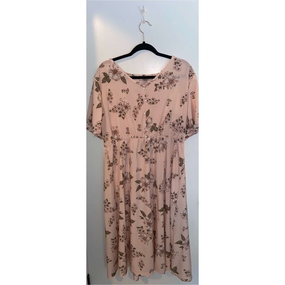 Pink floral dress